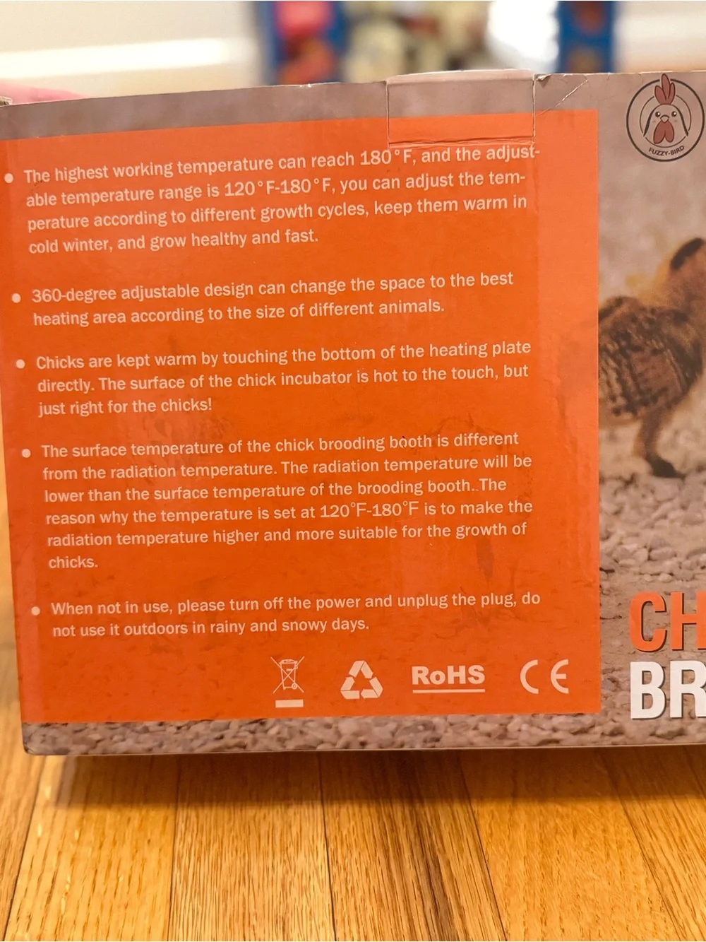 Fuzzy-Bird Chick Brooder Heater - Safe Warmth electric heating plate-missing peg